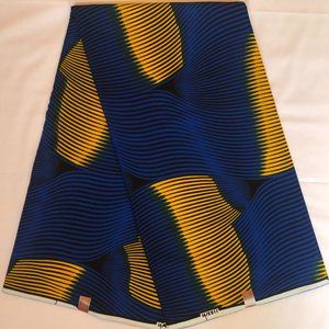Wax Cotton Fabric| Ankara Fabric| 6 Yards Blue